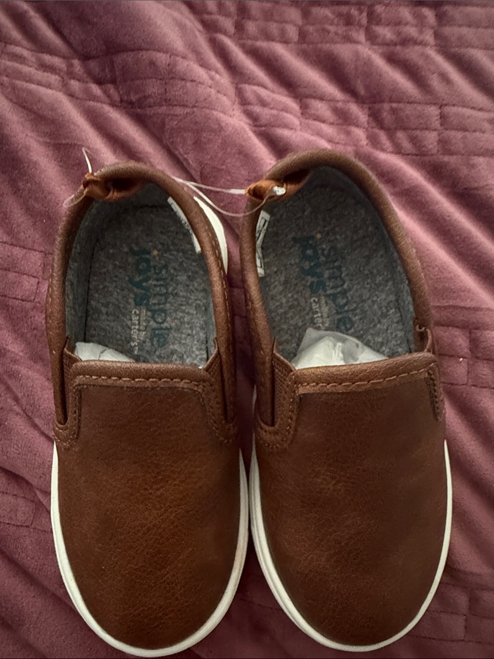 ✨ NWOT ✨ Simple Joys by Carter’s Toddler Brown Slip-On Walker Shoes